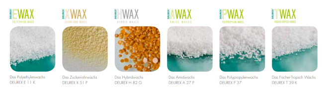 DEUREX Wachse Produktbilder Übersicht DEUREX Wachse Produktbilder Übersicht
