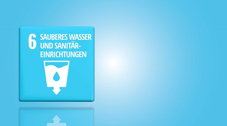 Kommunalwasserrahmenrichtlie Überarbeitung Neu in Bezug auf Nachhaltigkeitsziel 6 Sauberes Wasser und Sanitär-Einrichtungen Symbol